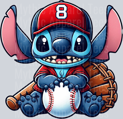Stitch Baseball DTF Stitch Sports Transfers