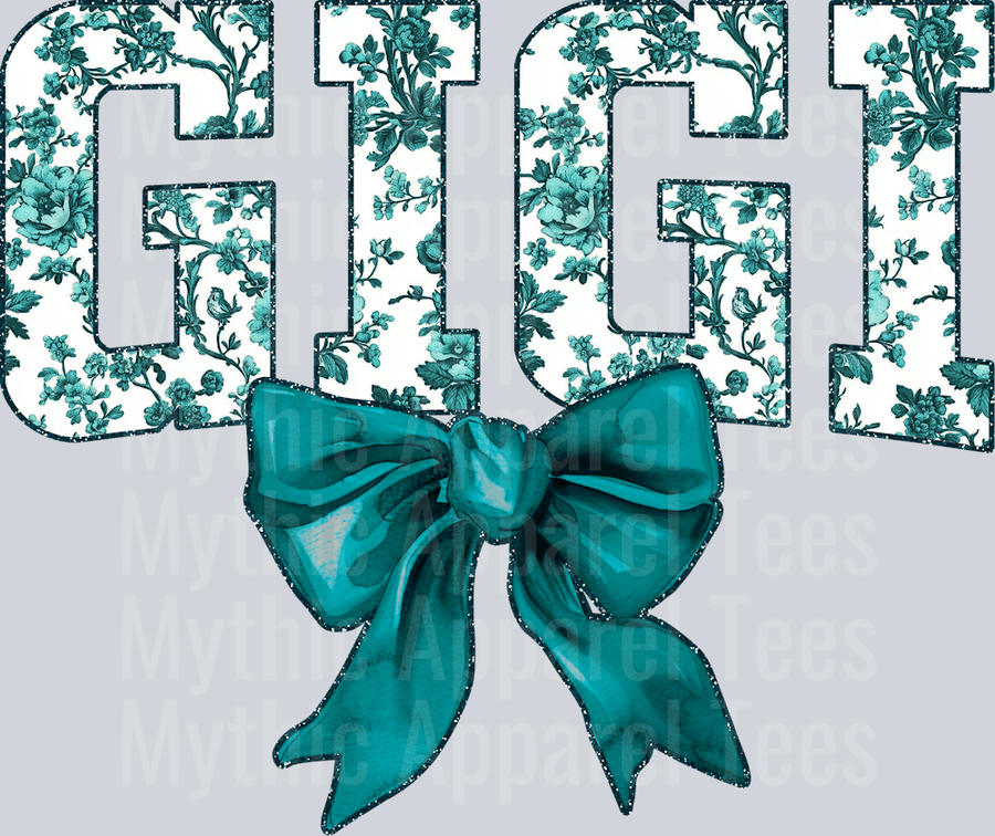 Teal Toile Gigi