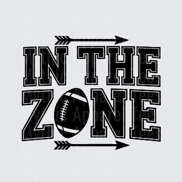 American Football In The Zone Bold Arrow Graphic Design