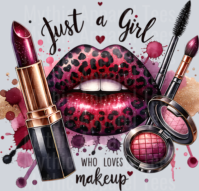 Cheetah Pink Just a girl who loves makeup DTF Makeup Transfers