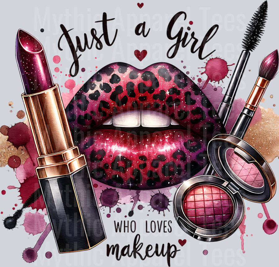 Cheetah Pink Just a girl who loves makeup DTF Makeup Transfers