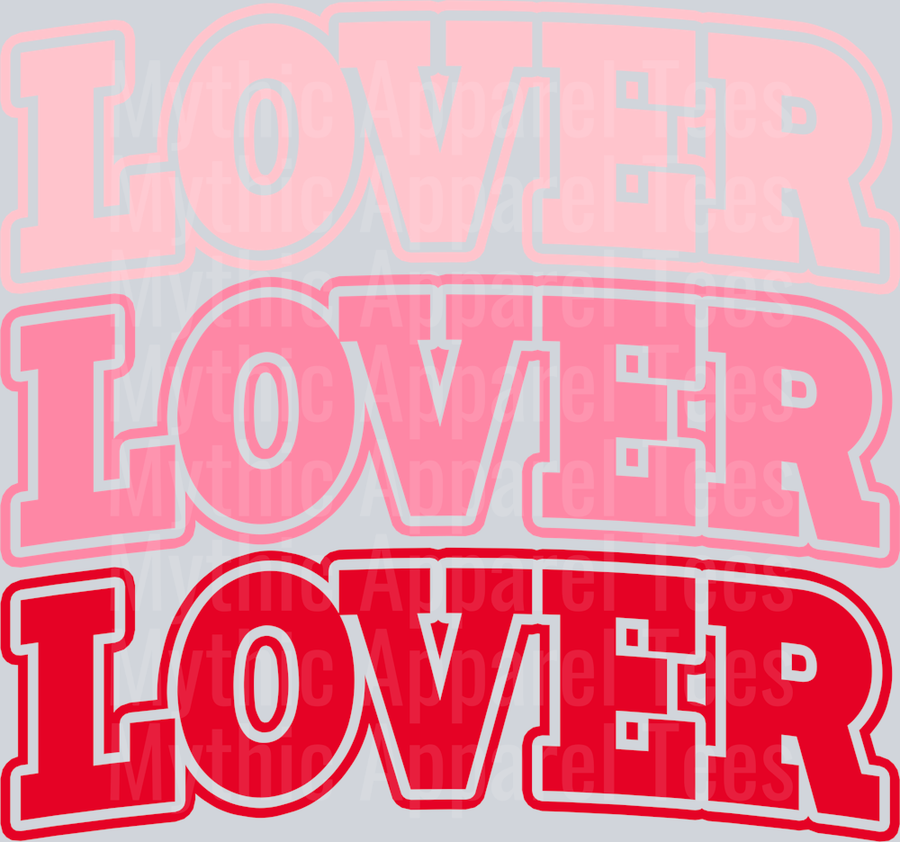 Lover Lover Lover Wavy Retro Funny Designs Valentines Day