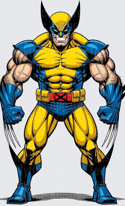 Marvel Super Heroes Wolverine Classic Yellow Blue Suit Claws