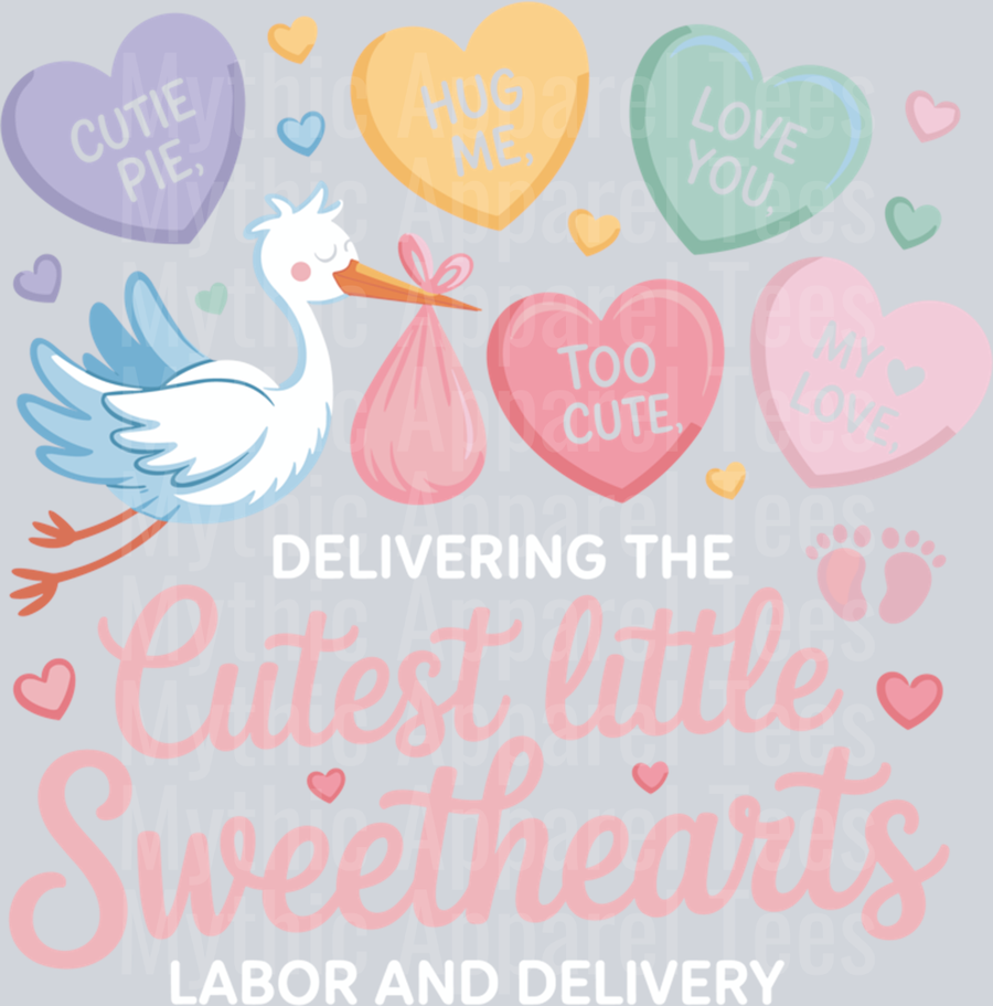 AZ835 Labor and Delivery Nurse Valentine Design for L&D Nurses Long Sleeve T-Shirt (1)