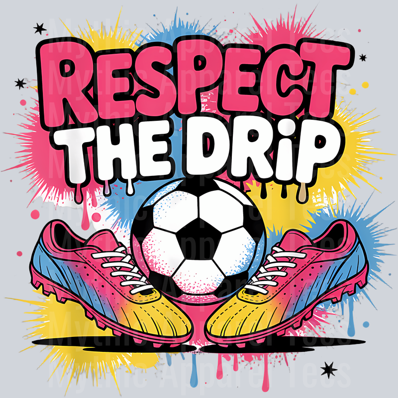 Soccer Shirts For Boys yellow and pink Ice Cream Drip Respect The Drip Shirt DTF Soccer Transfers
