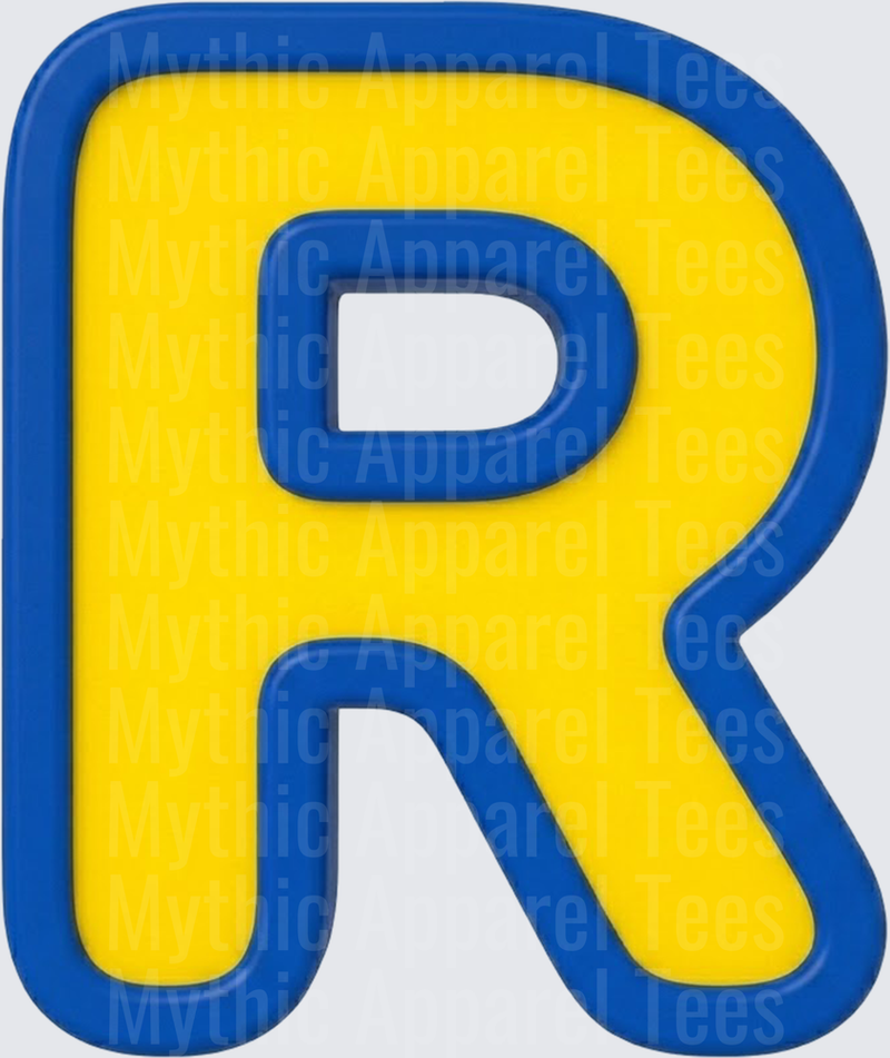 Toy Story Alphabet Letter R Yellow Blue Foam Style
