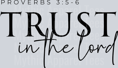 Trust in the lord black DTF Religious Transfers