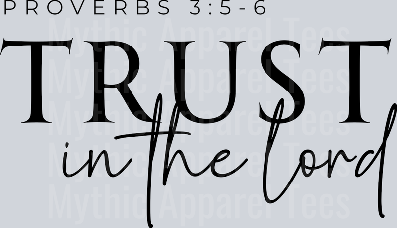 Trust in the lord black DTF Religious Transfers