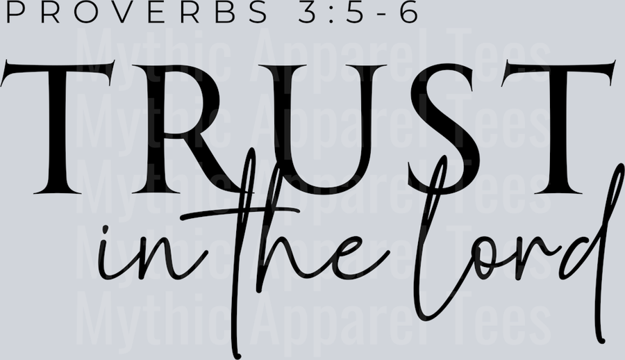 Trust in the lord black DTF Religious Transfers