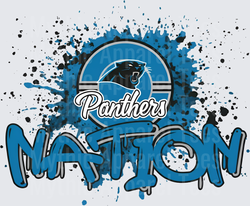 NFL Transfers Carolina Panthers Nation Blue Paint Splatter Design