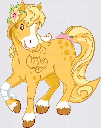 Strawberry Shortcake Honey Pie Pony Floral Crown Cartoon Horse
