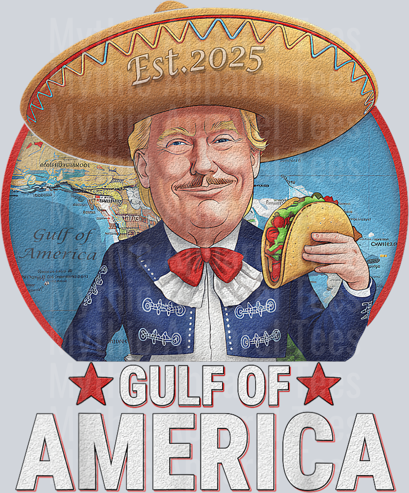 Retro Gulf Of USA America Est 2025 American Flag Gulf Mexico DTF Gulf Of America Transfers