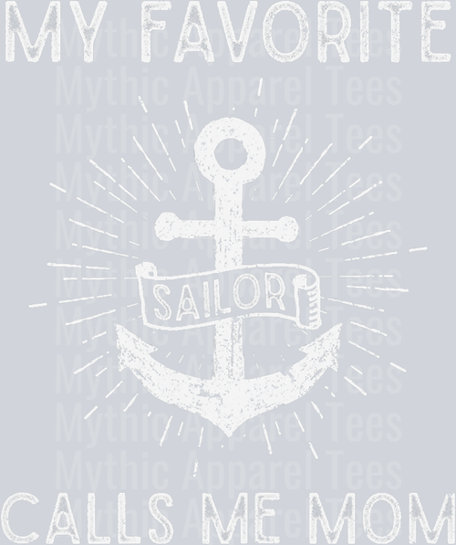 AZ1289 NAVY My Favorite Sailor Calls Me Mom T-Shirt
