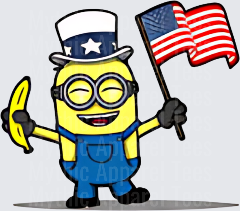 Minnions Patriotic 4th of July Uncle Sam Hat Flag Banana