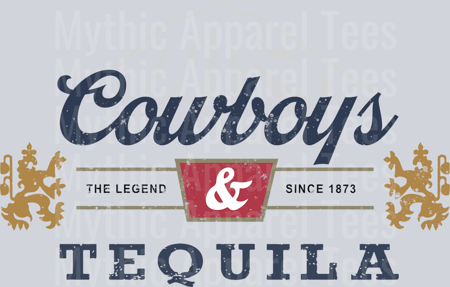 Cowboys Tequila Drinking Western