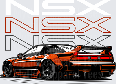 Drifting and Muscle Cars Honda Acura NSX Widebody JDM Orange Stance