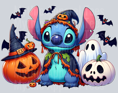 Stitch Halloween Transfer 6 DTF Stitch Halloween Transfers
