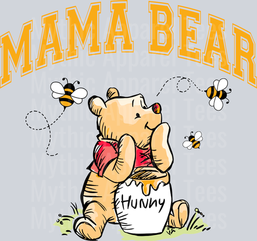 Mama bear Disney Winnie the Pooh DTF Disney Transfers