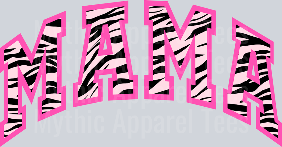Mama Tiger Stripes hot pink  DTF MOM Transfers