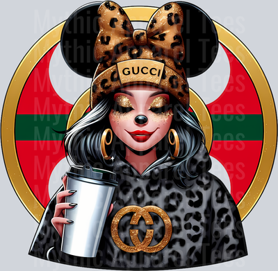 Boss babe sassy girl GUCCI Leopard print jacket Disney DTF Gucci Disney Transfers