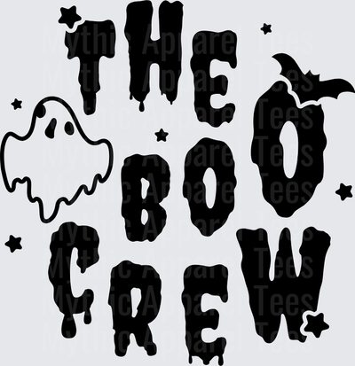 The Boo Crew Halloween Dripping Slime Letters Ghost Bat Stars Spooky Group