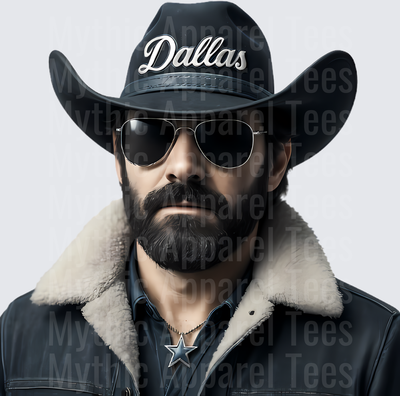 NFL Mascots Dallas Cowboys Rugged Cowboy Star Necklace Portrait