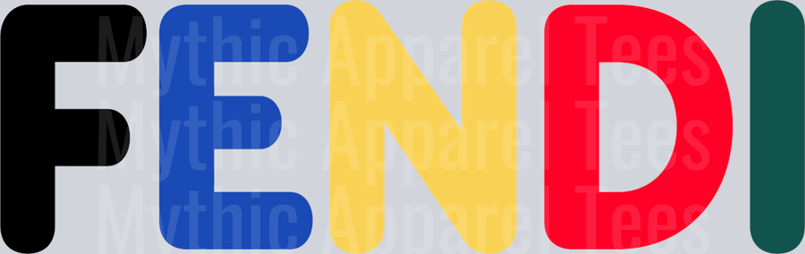 Fendi logo multicolor PNG