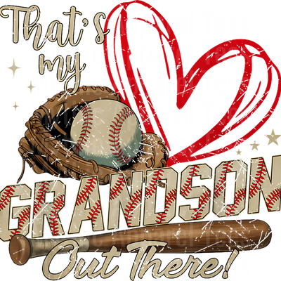 Grandma Grandpa Grandparents Baseball DTF Transfer