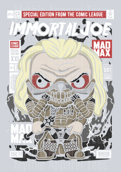 Immortal Joe Mad Max Comic Book Cover STYLE DTF Pop Culture Transfers