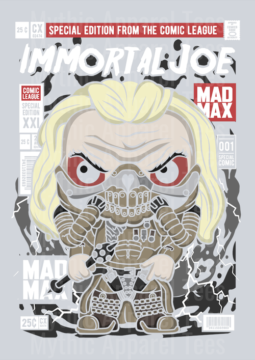 Immortal Joe Mad Max Comic Book Cover STYLE DTF Pop Culture Transfers
