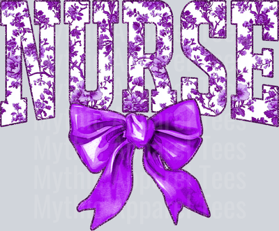 Purple Toile Nurse