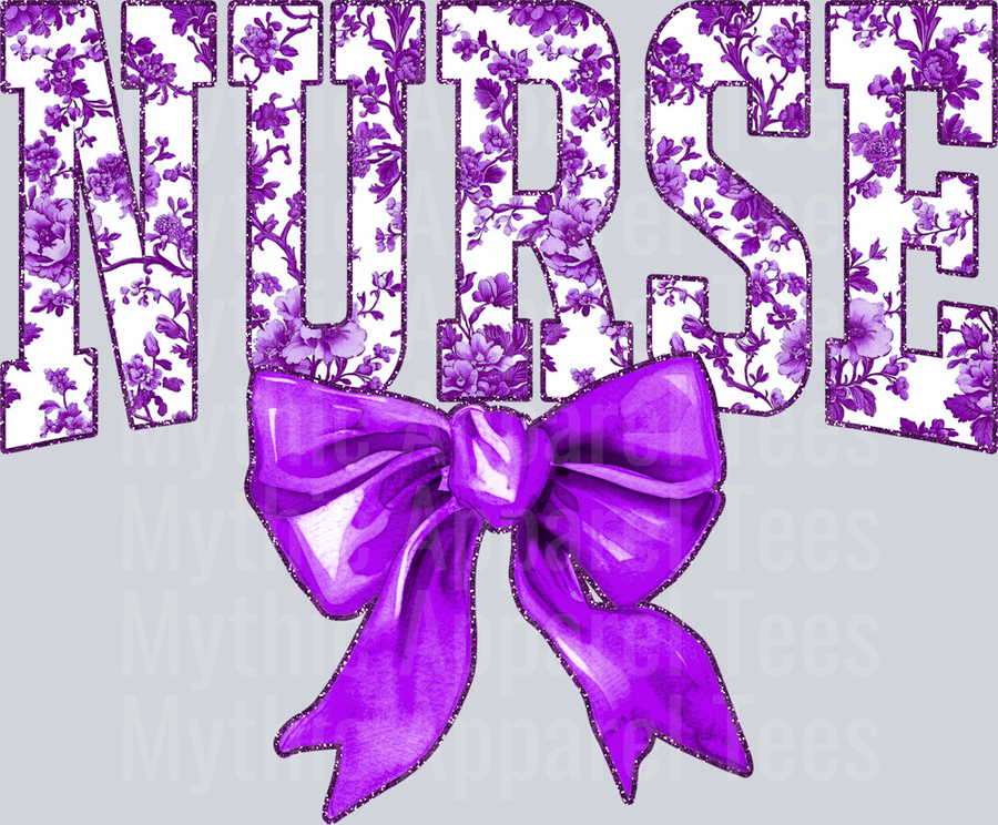 Purple Toile Nurse