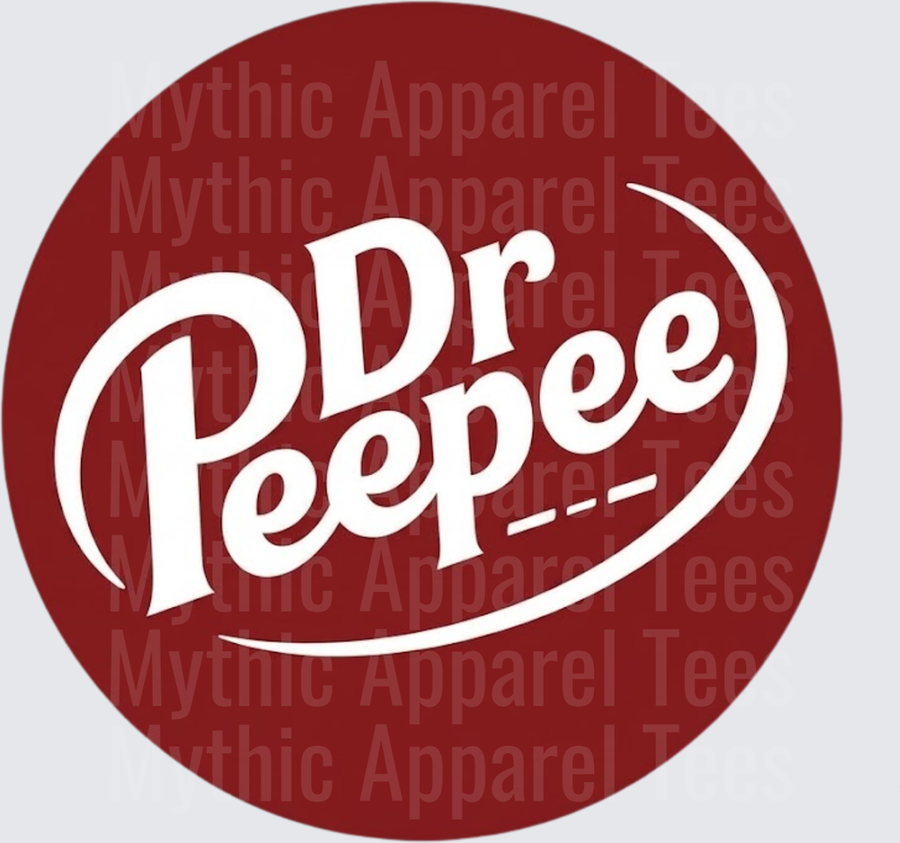 Dr Pepper Peepee Funny Parody Logo Red Circle Design