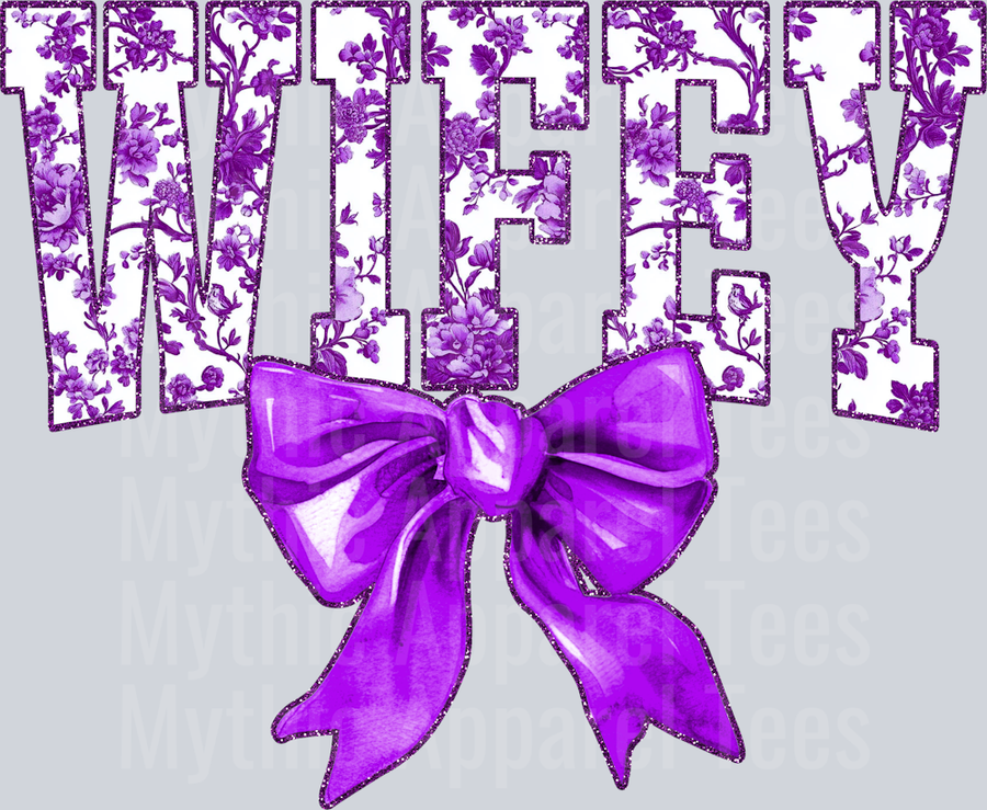 Purple Toile Wifey