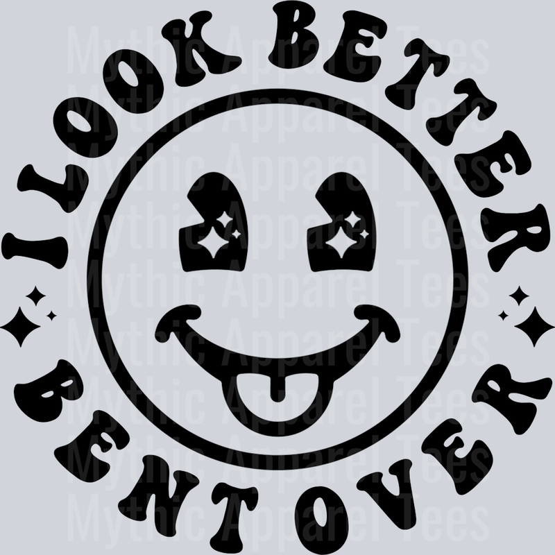 I Look Better Bent Over Pocket Design 2 Wavey Retro Style Funny Shirt Design