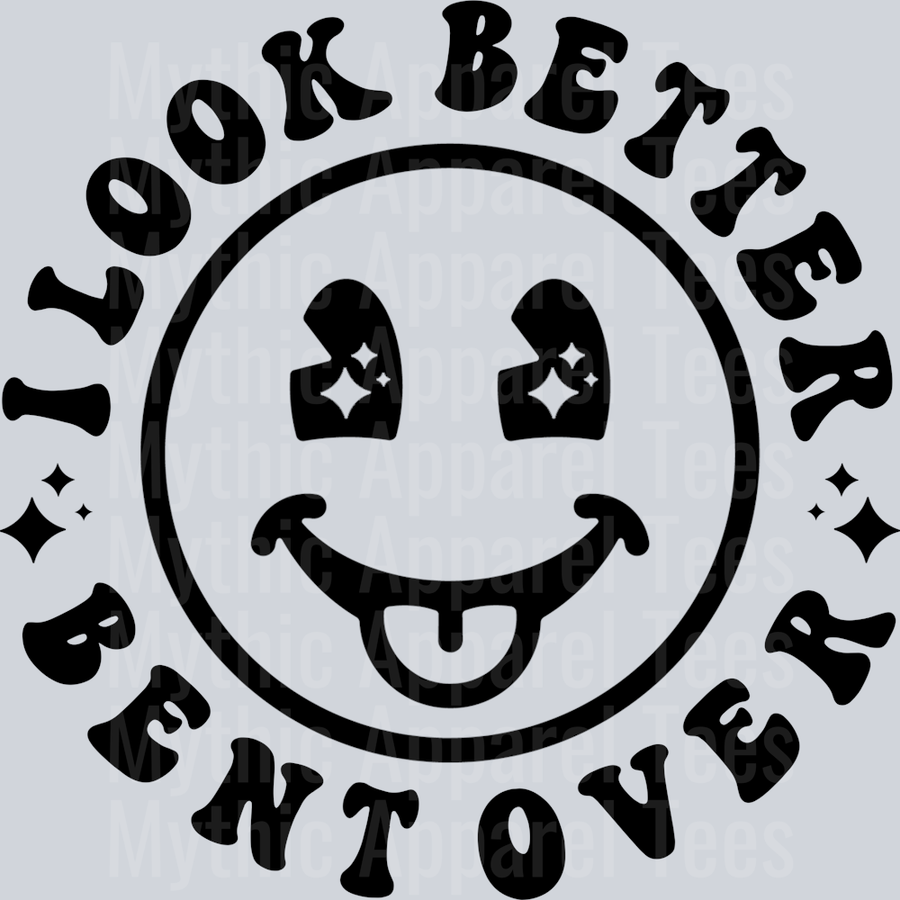 I Look Better Bent Over Pocket Design 2 Wavey Retro Style Funny Shirt Design