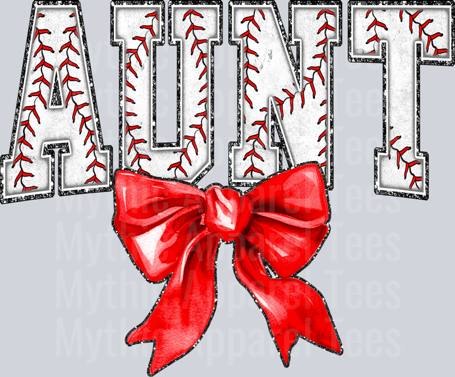 Baseball Aunt Bow School Spirit & Sports