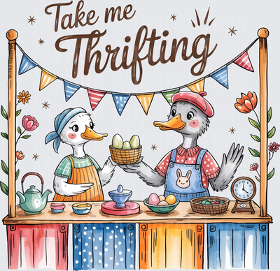 Take Me Thrifting Duck Couple Kitchen Market Stand Design