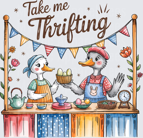 Take Me Thrifting Duck Couple Kitchen Market Stand Design