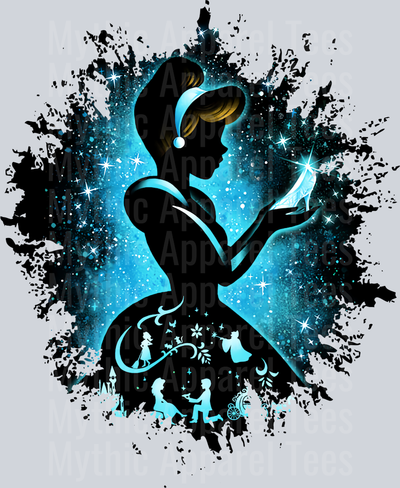 Cinderella Disney Princess Dark Silhouette Color Splash Crystal Ball Vision