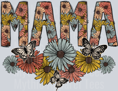 Mama Flowers floral patterns DTF MOM Transfers
