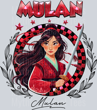 Mulan Disney Classic Portrait with Signature Disney Princess