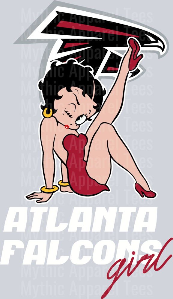 Atlanta Falcons Girl Betty Boop DTF NFL Transfers