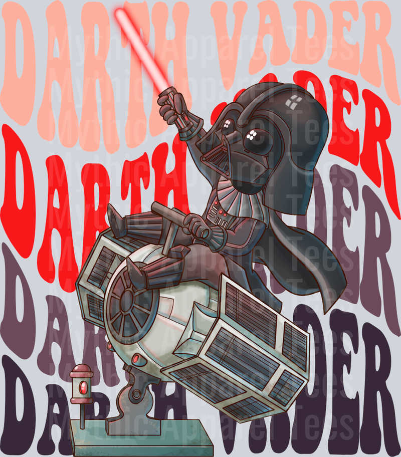 Darth Vader Star Wars Stacked Name Disney
