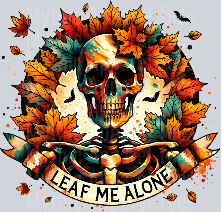 LEAF ME ALONE CIRCLE DESIGN PNG