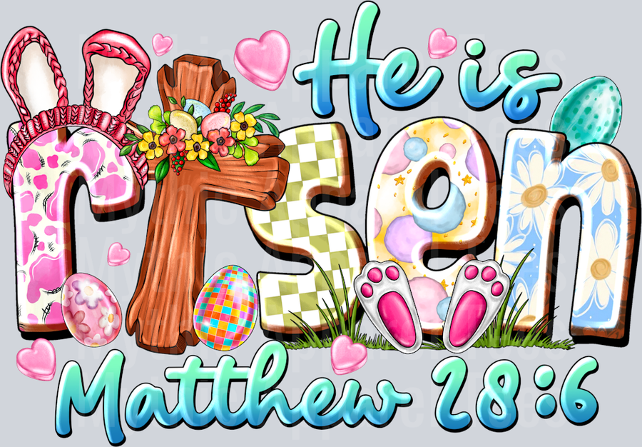 He is Risen Matthew 28 6 Religious Easter