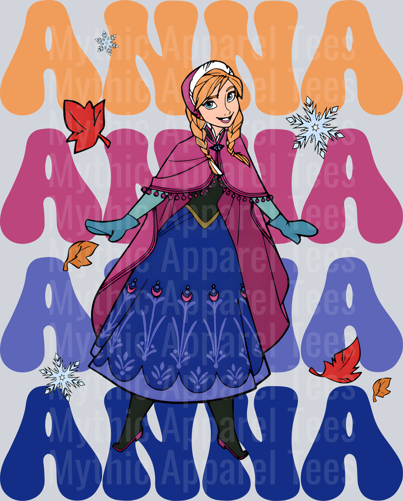 Anna Frozen DTF Disney Transfers