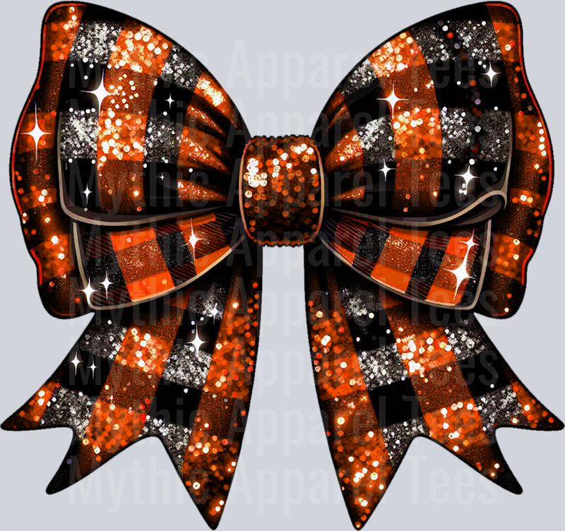 Orange And Black Bow