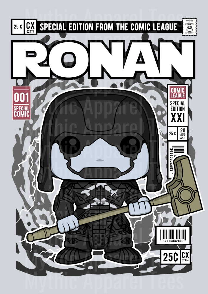 Ronan Comic Book Cover STYLE DTF Pop Culture Transfers