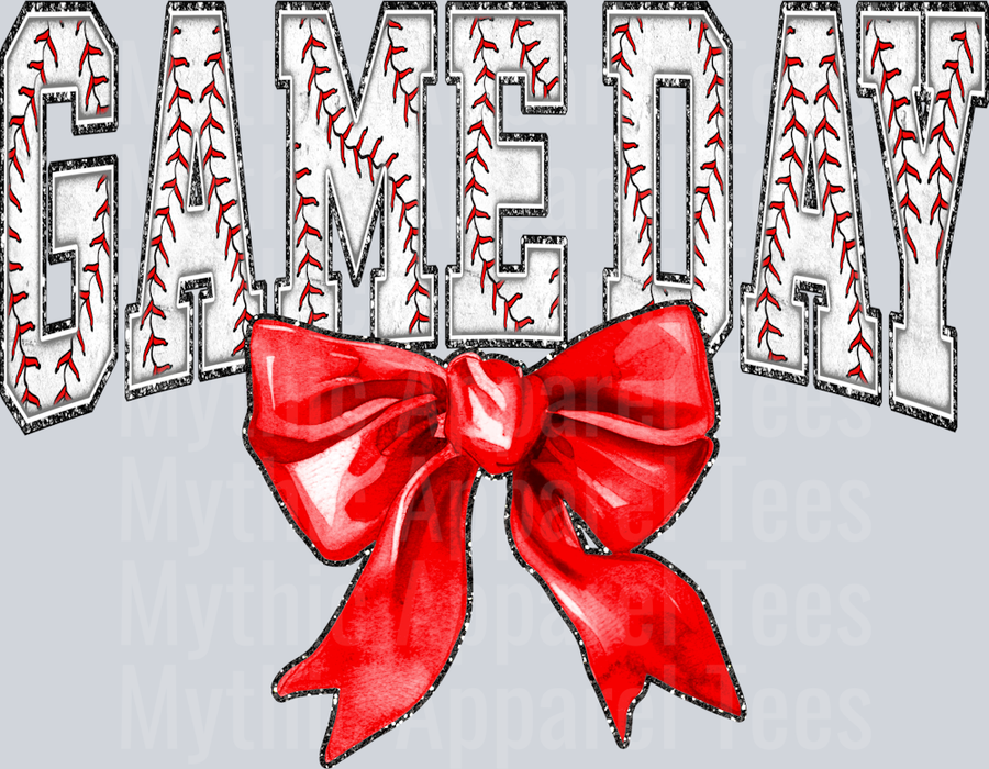 Baseball Game Day Bow School Spirit & Sports
